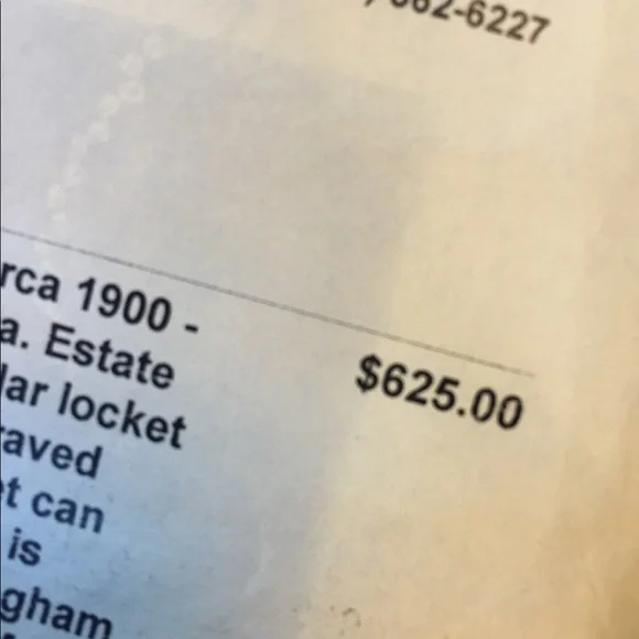 1900 Victorian Rose Gold Locket JM England - Picture 9 of 10